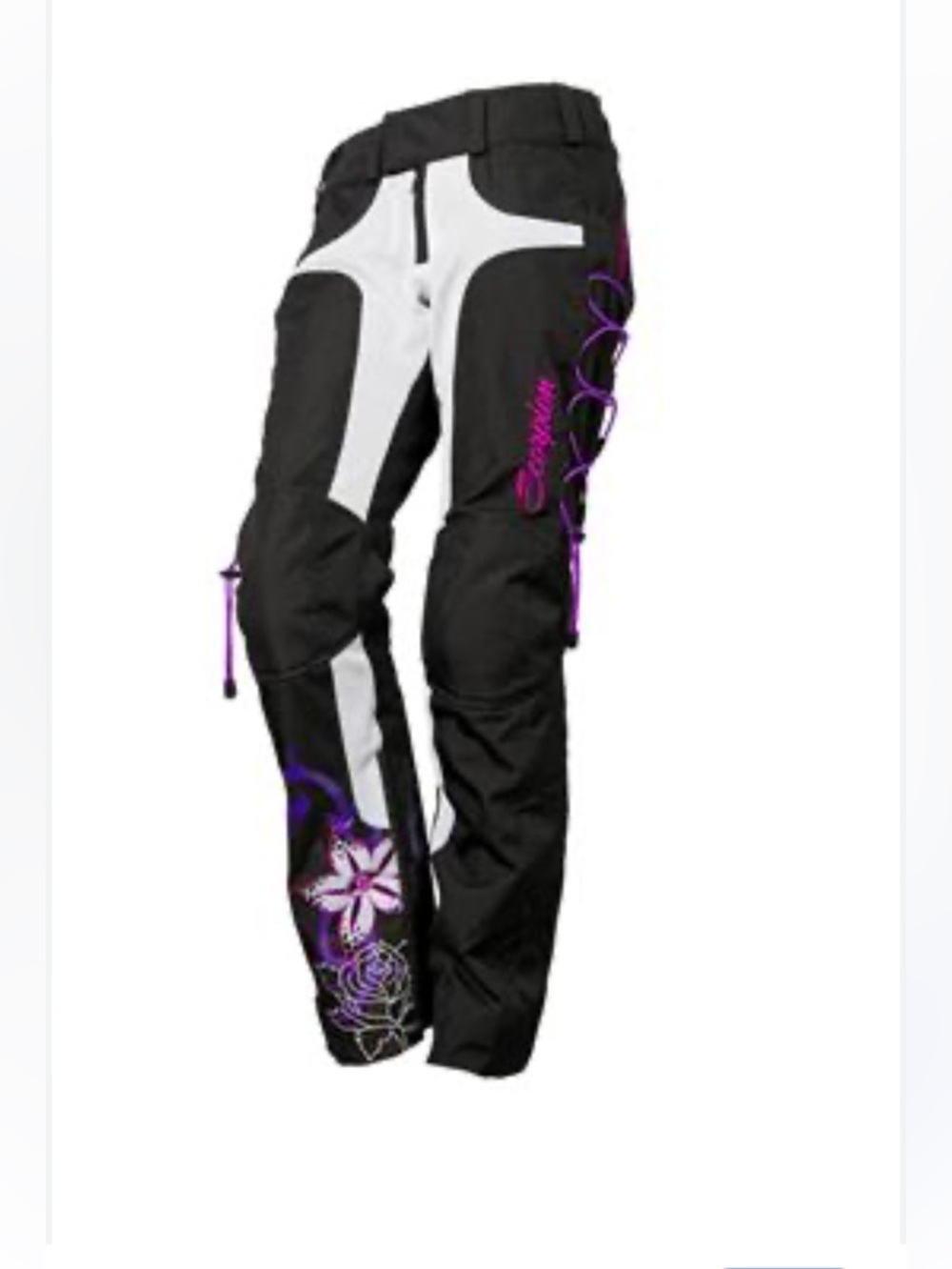Scorpion Savannah II Riding Pants Women’s Medium Black with Purple Lace Detail